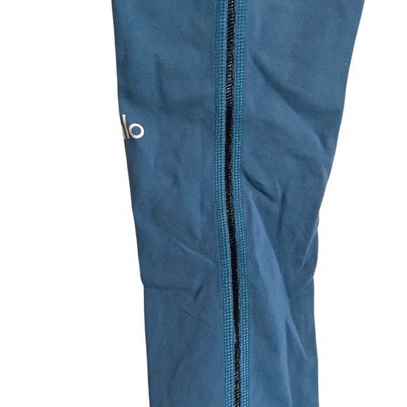 ALO Yoga High-Waist Dash Legging Teal Mesh Back Seam Full Length | Meduim - Picture 4 of 6